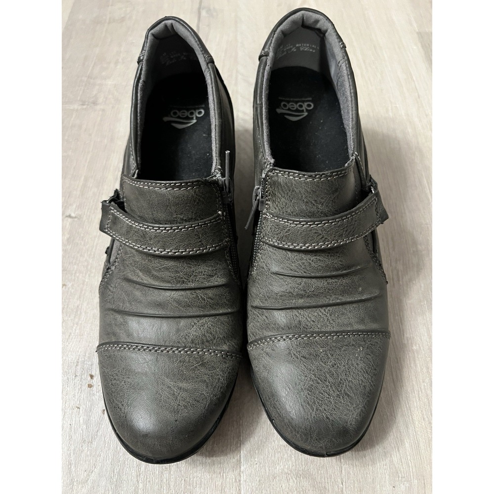 ABEO 24/7 Aster Women's Leather Gray Size US 8M Slip-resistant Comfy Shoes EUC